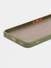 Лесной зеленый чехол пластиковый Realme C35 / Реалми С35 матовый, с цветными кнопками