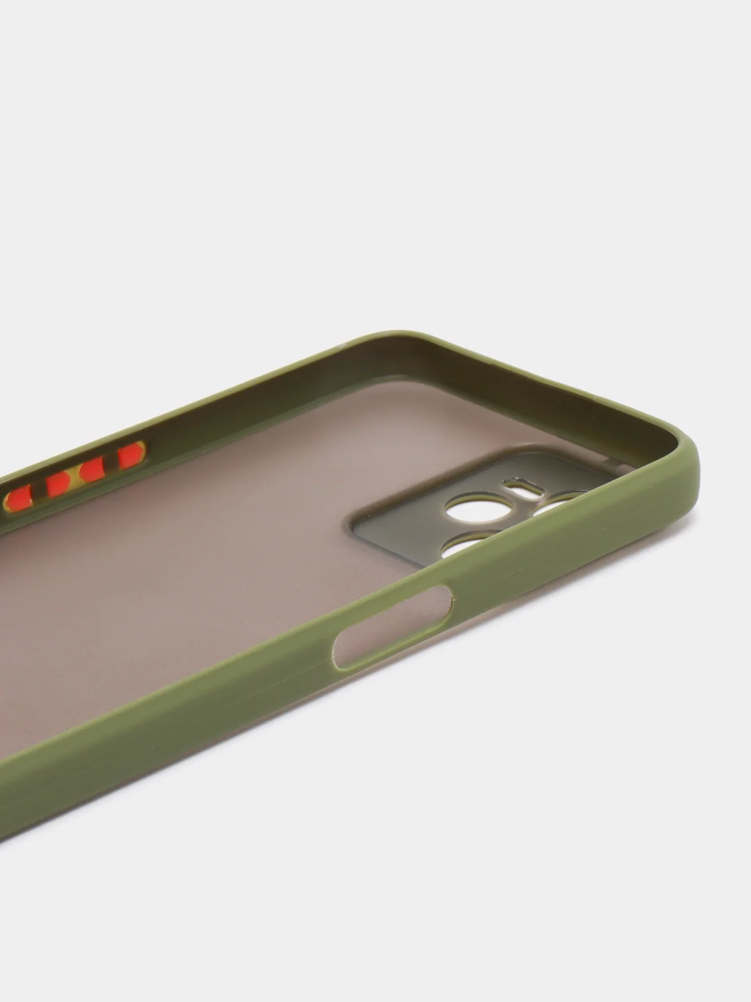 Лесной зеленый чехол пластиковый Realme C35 / Реалми С35 матовый, с цветными кнопками