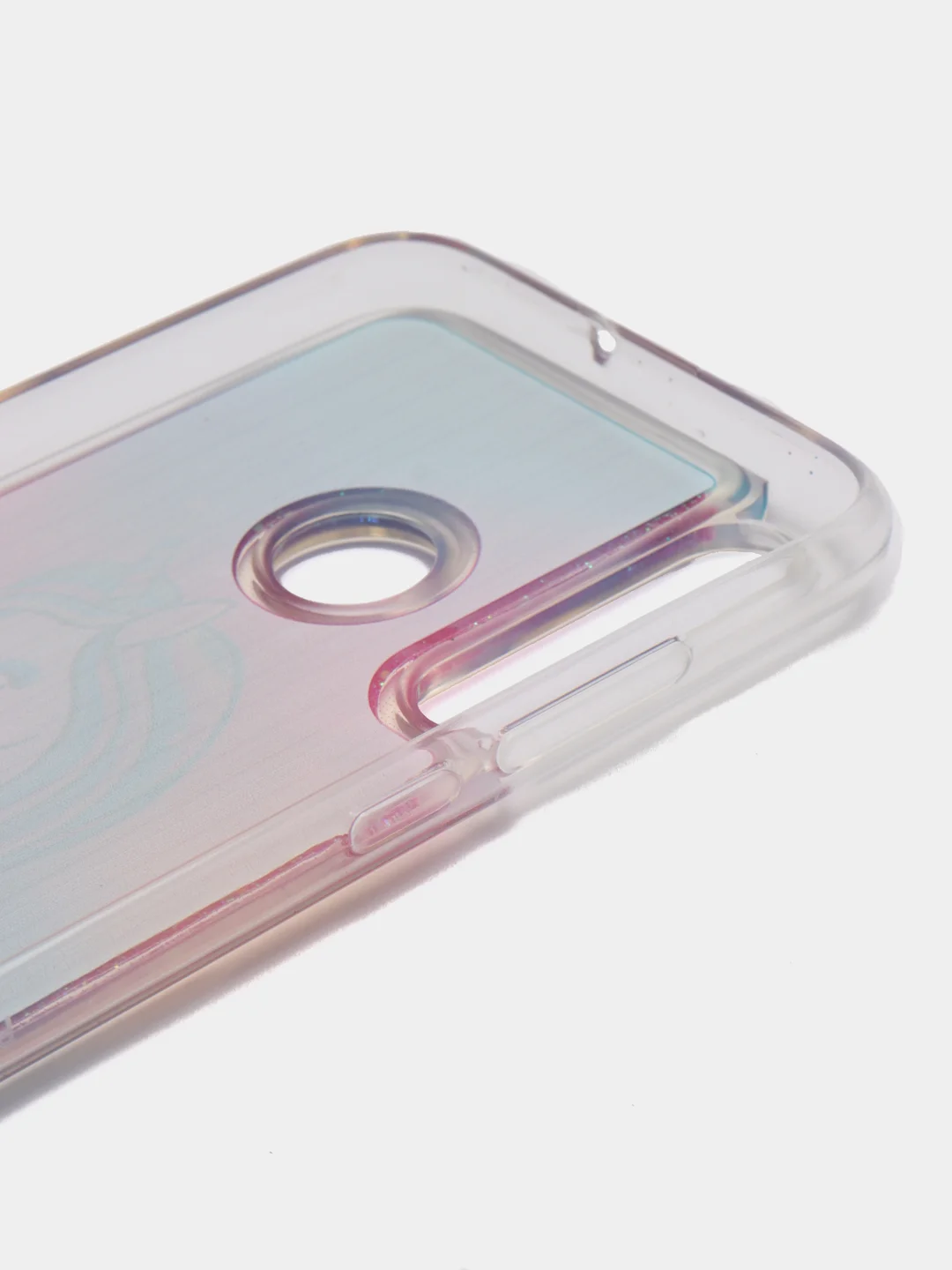 Коралловый чехол силиконовый для Huawei P Smart 2019 / Honor 10 Lite, переливающийся, с блестками