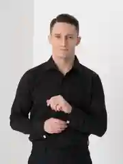 Угольный запонки мужские