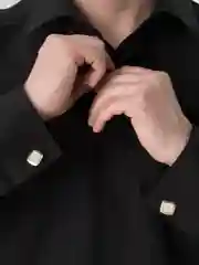 Угольный запонки мужские