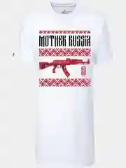 Белый футболка Mother Russia "Калашников"