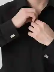 Серый меланж запонки мужские