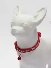 Красный ошейник с колокольчиком, для собак и кошек