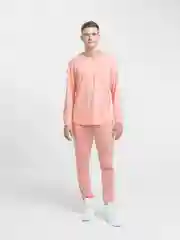 Коралловый меланж пижама мужская