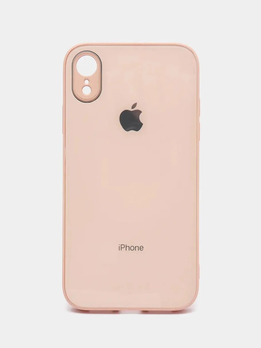 Карамельный чехол для iPhone XR, силиконовый, со стеклянной панелью