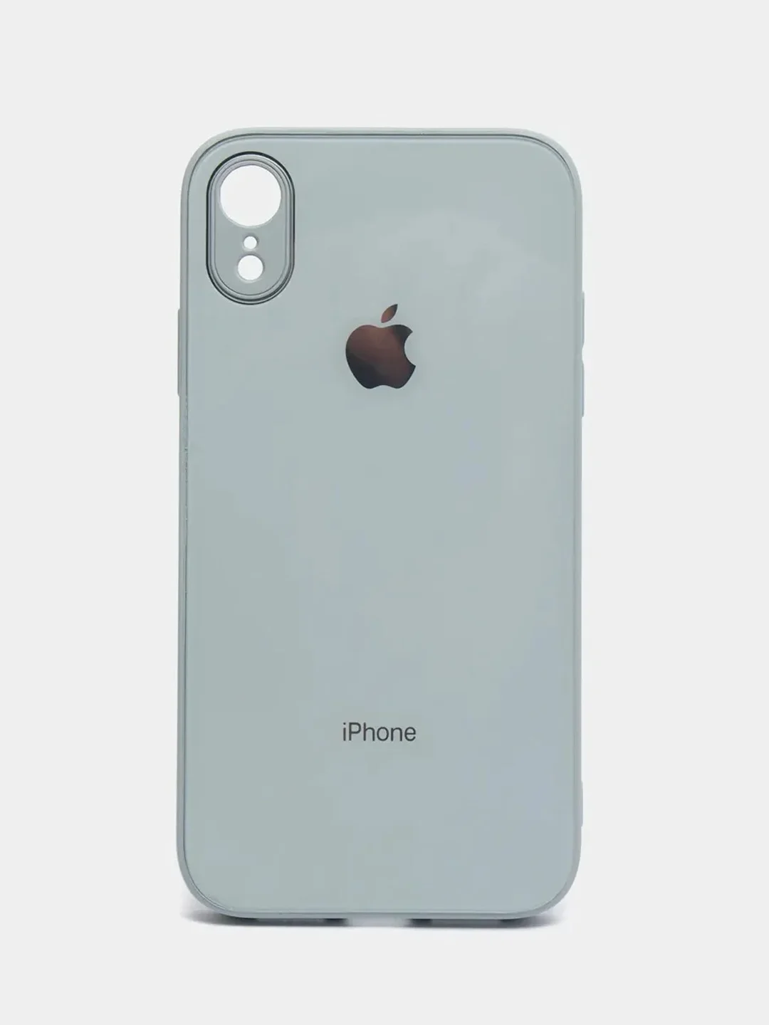 Ледяной чехол для iPhone XR, силиконовый, со стеклянной панелью