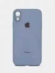 Небесно-голубой чехол для iPhone XR, силиконовый, со стеклянной панелью