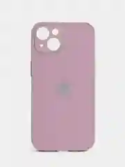 Сиреневый чехол силиконовый со стеклянной панелью для iPhone 13