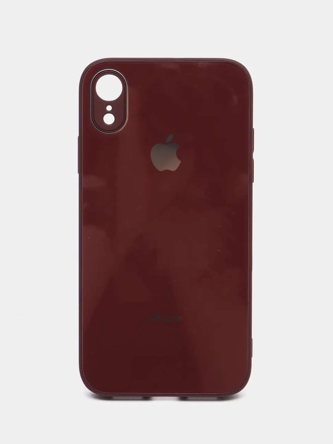 Шоколадный чехол для iPhone XR, силиконовый, со стеклянной панелью