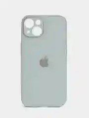 Лайм чехол силиконовый со стеклянной панелью для iPhone 13