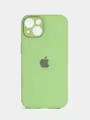 Лайм чехол силиконовый со стеклянной панелью для iPhone 13