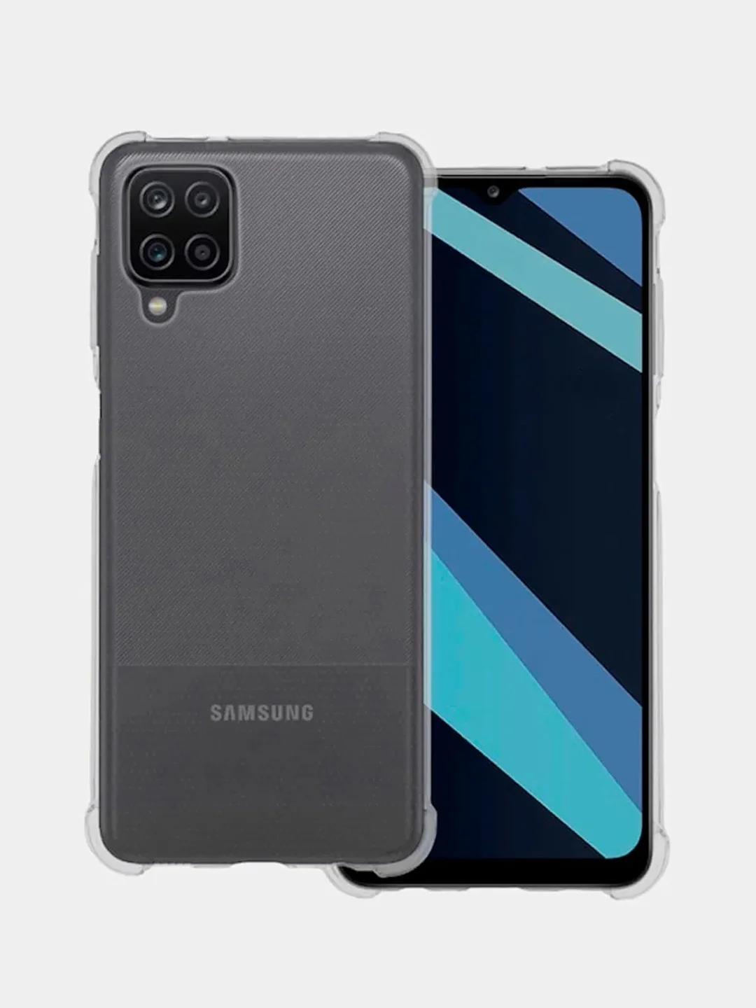 Белый чехол Samsung Galaxy A12 / M12, силиконовый