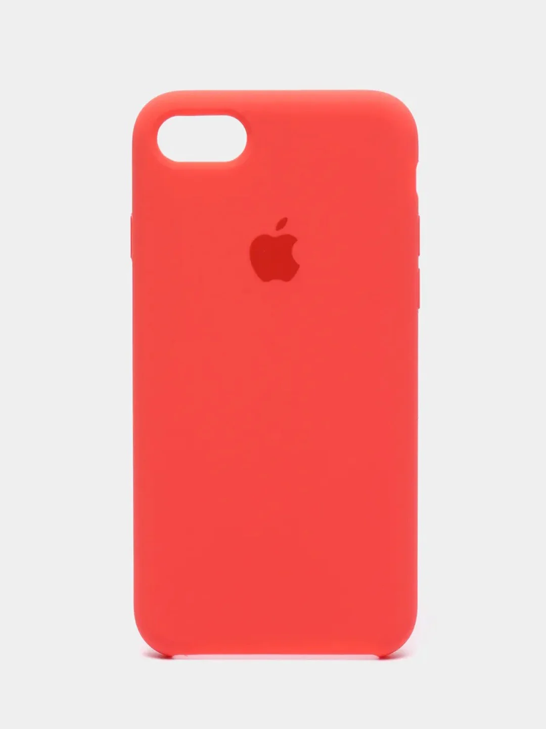 Кораллово-розовый чехол Silicone Case для iPhone 7, 8, SE 2020, с открытым низом