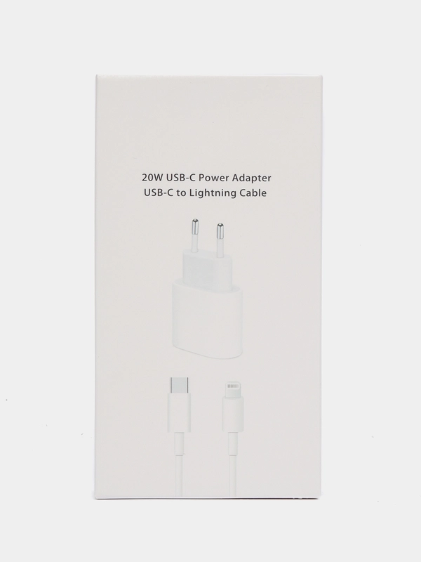Быстрая зарядка для айфона / Блок для iphone 20W + кабель type-C Lightning / СЗУ