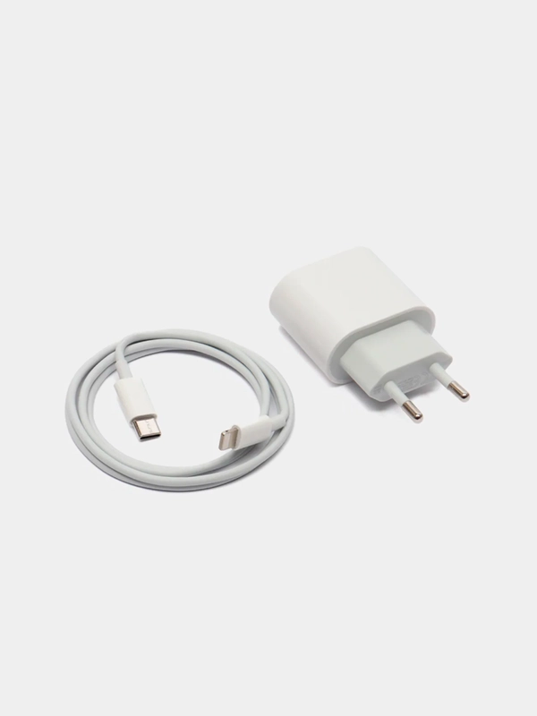 Зарядное устройство для iPhone 20W, блок питания Apple Type-C 20W + кабель Type-C/Lighning
