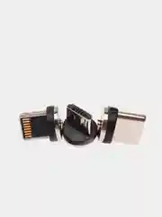 Золотой магнитный кабель для зарядки, коннекторы MicroUSB, Type-C, iPhone Lightning по отдельности