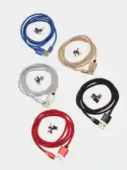 Золотой магнитный кабель для зарядки, коннекторы MicroUSB, Type-C, iPhone Lightning по отдельности