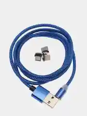 Золотой магнитный кабель для зарядки, коннекторы MicroUSB, Type-C, iPhone Lightning по отдельности