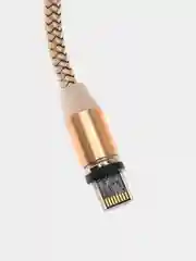Золотой магнитный кабель для зарядки, коннекторы MicroUSB, Type-C, iPhone Lightning по отдельности