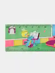 Линейка пластиковая с выпуклыми мультяшками, 30 см, пластик