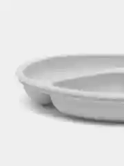 Белый тарелка детская силиконовая, секционная
