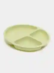 Салатовый тарелка детская силиконовая, секционная