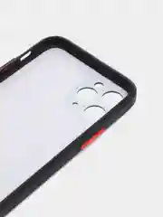 Тёмно-розовый чехол стеклянный с силиконовыми краями на IPHONE 11 Pro