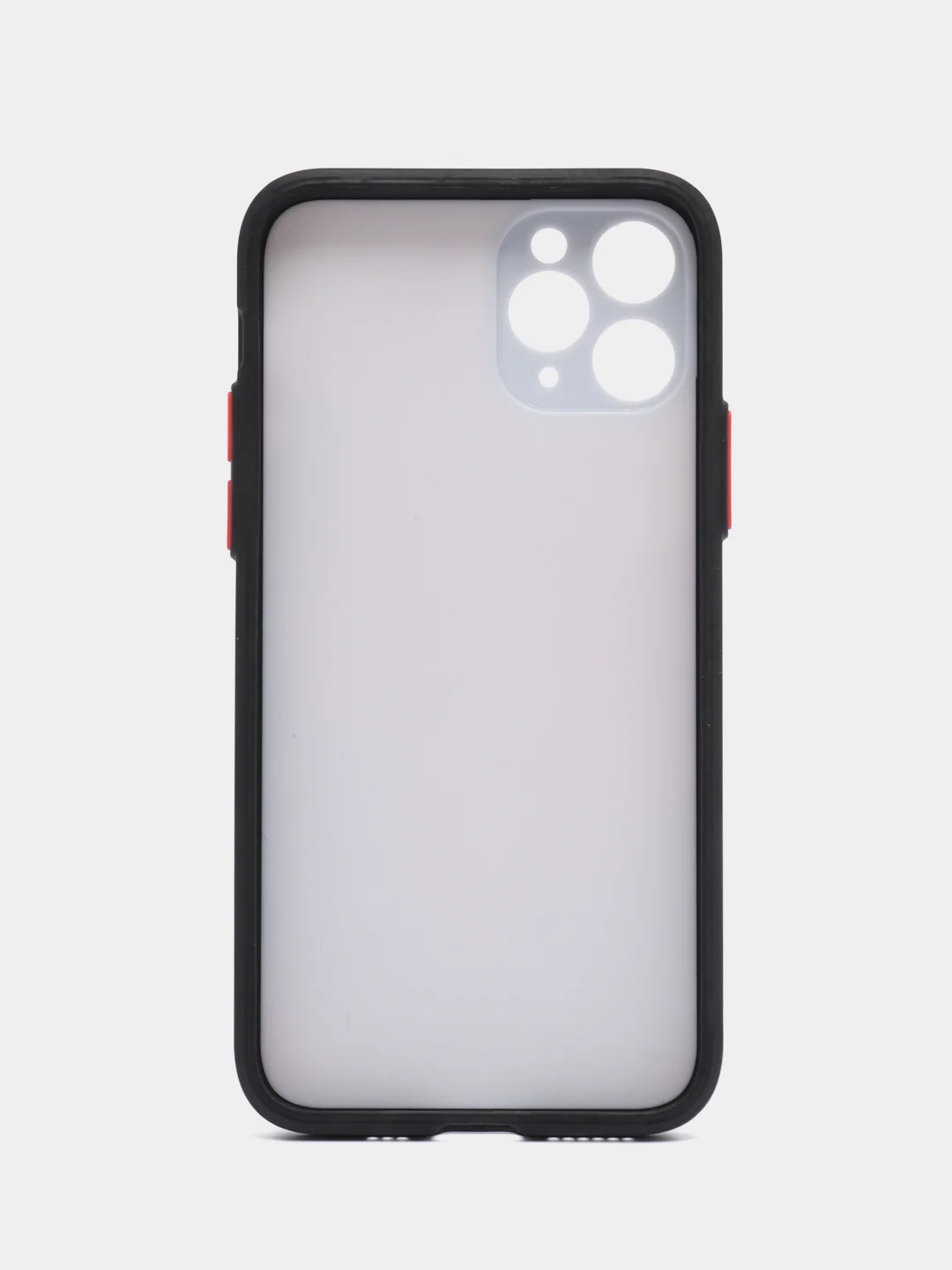 Тёмно-розовый чехол стеклянный с силиконовыми краями на IPHONE 11 Pro