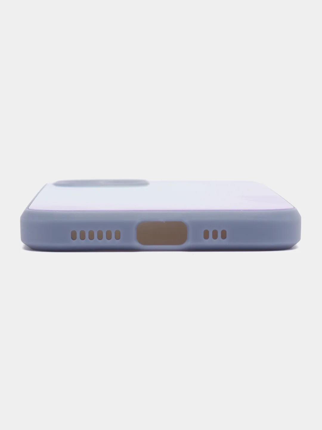 Фиолетовый чехол стеклянный с силиконовыми краями на IPHONE 11 Pro