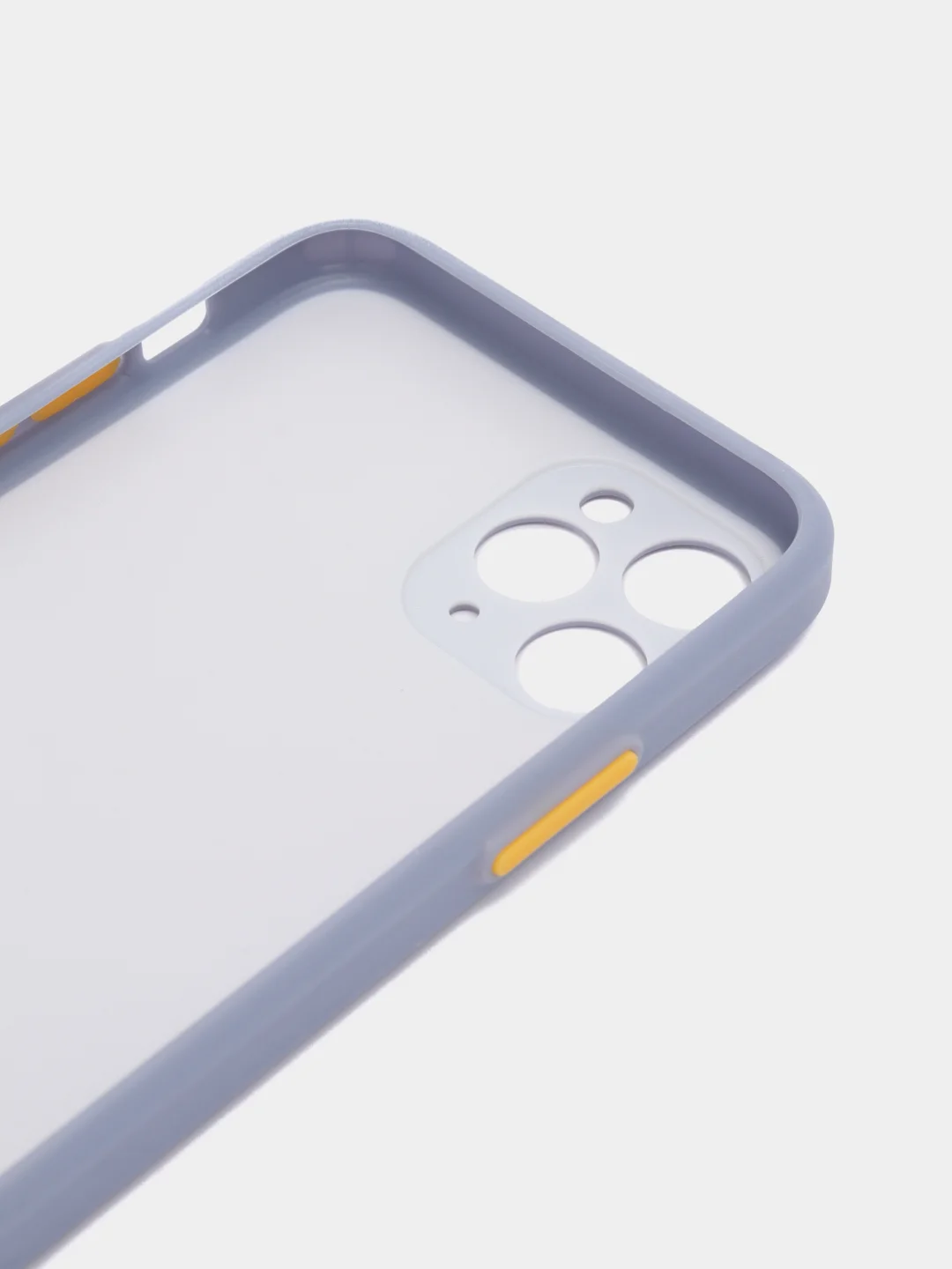 Фиолетовый чехол стеклянный с силиконовыми краями на IPHONE 11 Pro