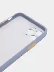 Фиолетовый чехол стеклянный с силиконовыми краями на IPHONE 11 Pro