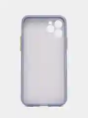 Фиолетовый чехол стеклянный с силиконовыми краями на IPHONE 11 Pro