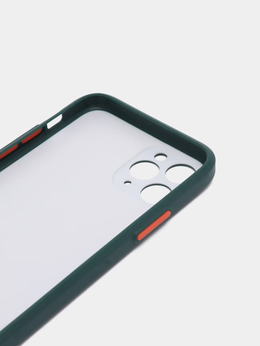 Тёмно-бирюзовый чехол стеклянный с силиконовыми краями на IPHONE 11 Pro