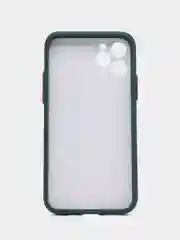 Тёмно-бирюзовый чехол стеклянный с силиконовыми краями на IPHONE 11 Pro