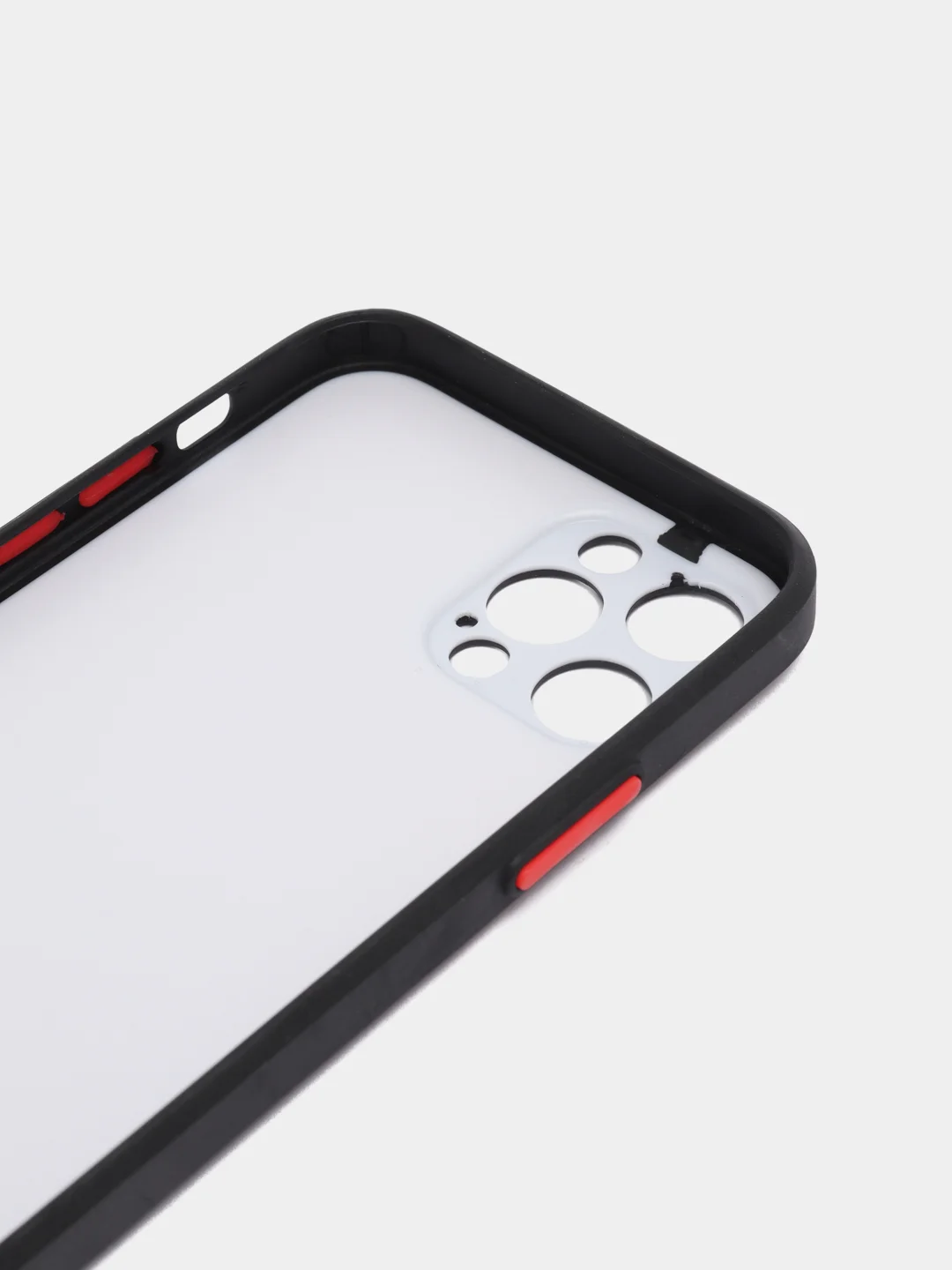Тёмно-розовый чехол стеклянный с силиконовыми краями на IPHONE 12 Pro