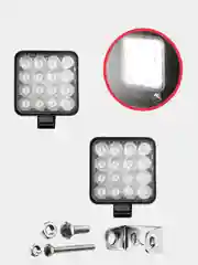 Белый led ФСО МИНИ Лампа автомобильная. Фара светодиодная (48Вт /вспышки ФСО ) авто свет