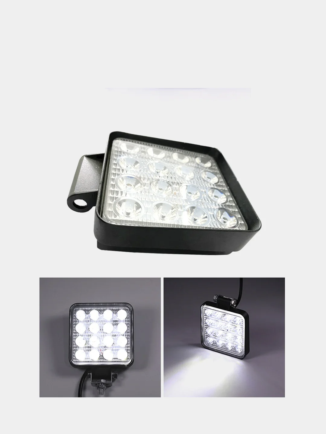 Белый линзованная вспышка ФСО LED, Стробоскоп для авто, светодиодная лампа 11х11 см (1 - 4 шт)