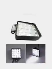 Белый линзованная вспышка ФСО LED, Стробоскоп для авто, светодиодная лампа 11х11 см (1 - 4 шт)