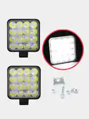 Белый линзованная вспышка ФСО LED, Стробоскоп для авто, светодиодная лампа 11х11 см (1 - 4 шт)