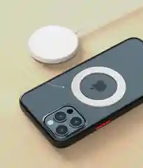 Белый кольцо магнитное MagSafe под чехол на смартфон телефон с функцией беспроводной зарядки