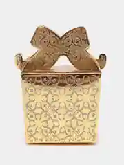 Золотой коробка подарочная, самосборная, 9,5 х 9,5 х 8,5
