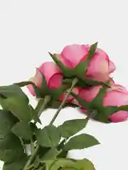 Тёмно-розовый искусственные цветы "Роза", 3 штуки