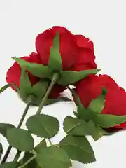 Красный искусственные цветы "Роза", 3 штуки