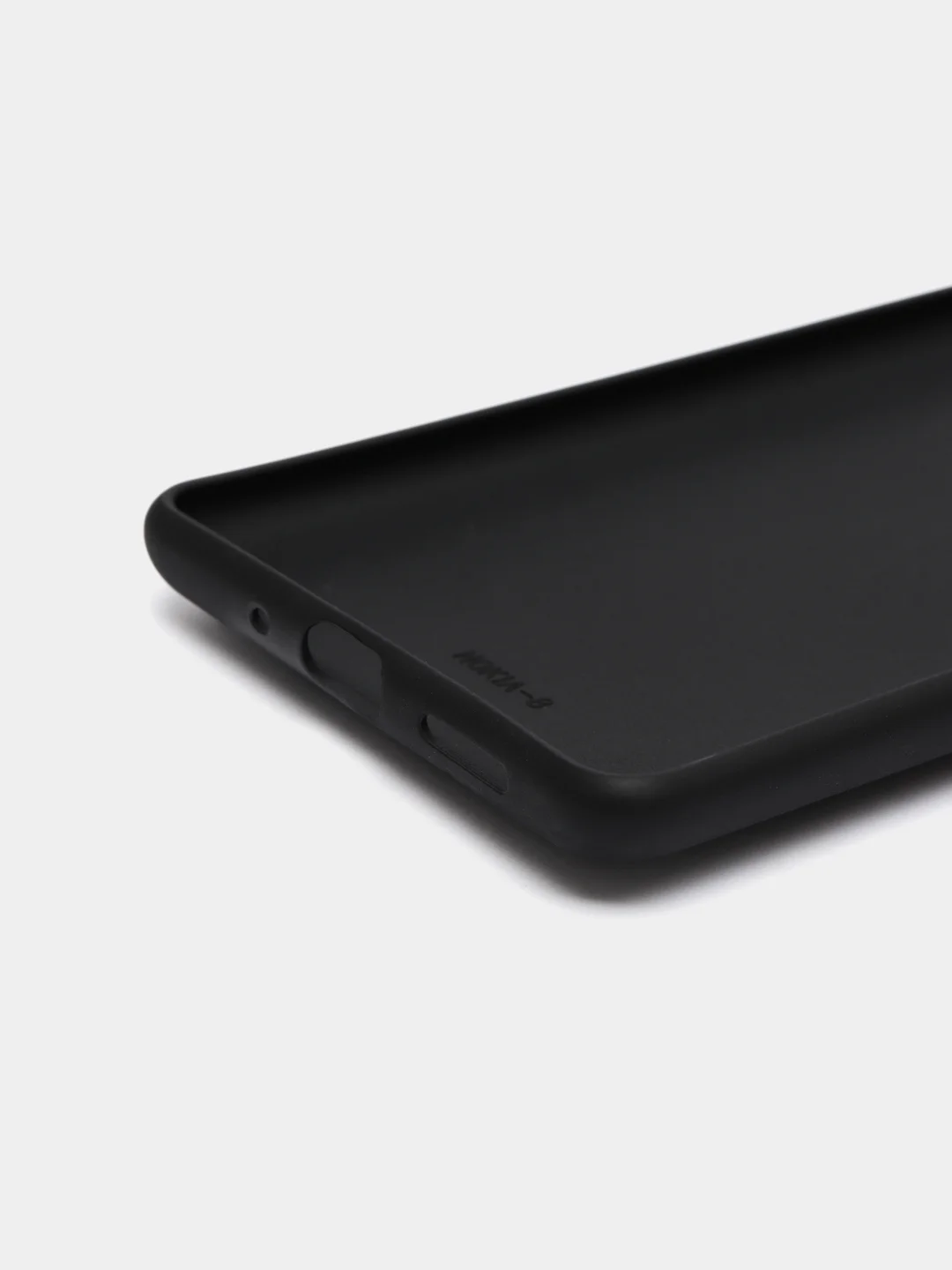 Черный чехол силиконовый с кожаной вставкой на Nokia 8