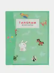 Бирюзовый магнитный Танграм, книга-пазл