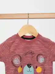 Бордовый футболка на мальчика, 1 год