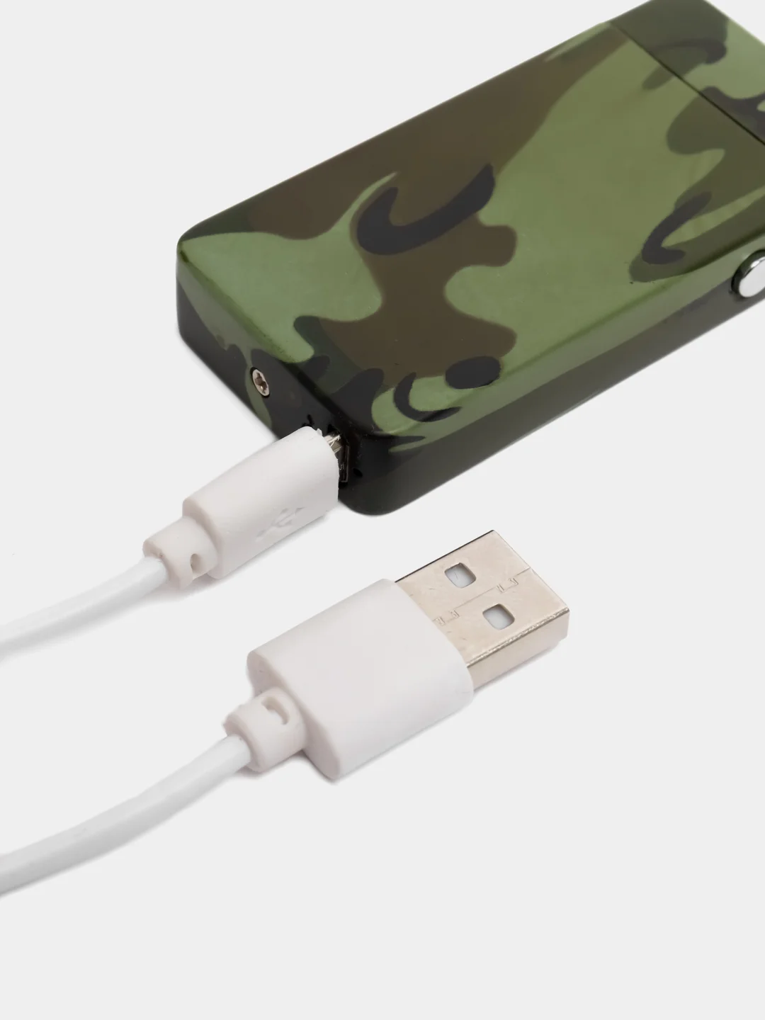 Зажигалка электронная в подарочной коробке, дуговая, USB, цвет хаки, 3.5 х 7 см