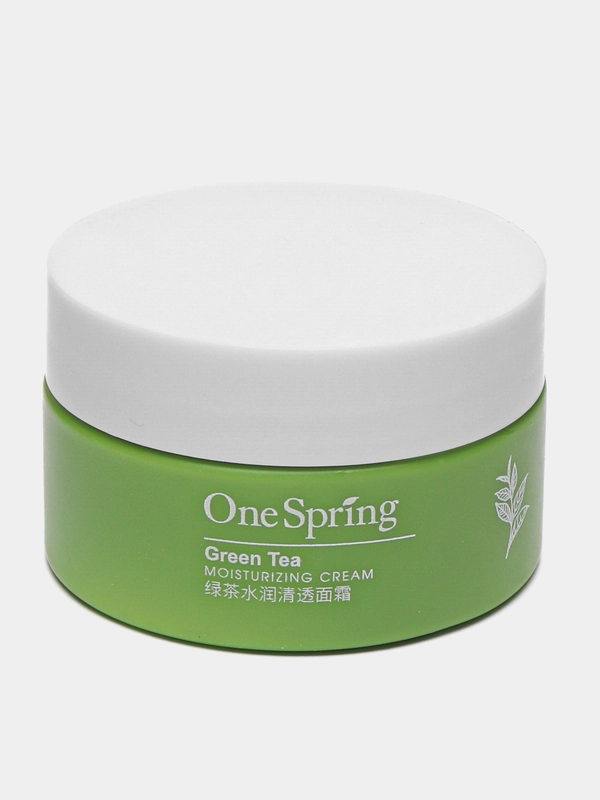 Крем для лица OneSpring, с экстрактом зеленого чая, увлажняющий, питающий, 50 г
