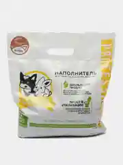 Наполнитель растительный комкующийся для животных "Чистые Пушистые", кокосовый, 5 л